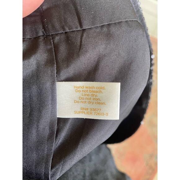 Decree Black Sequin Mini Skirt, Size Medium - Picture 4 of 5